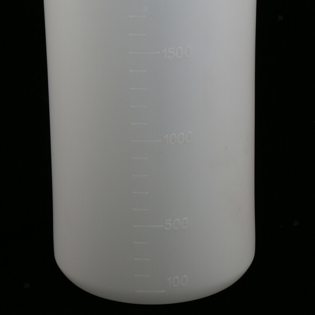 2Pcs 2000ml Plastic Lab Reagent Bottle Narrow Mouth Sample Sealling Bottle