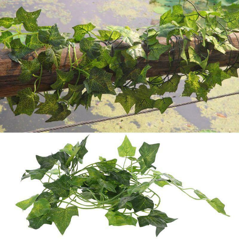 Artificial Vine Reptile Terrarium Decoration Chameleons Climb Rest Plants Leaves