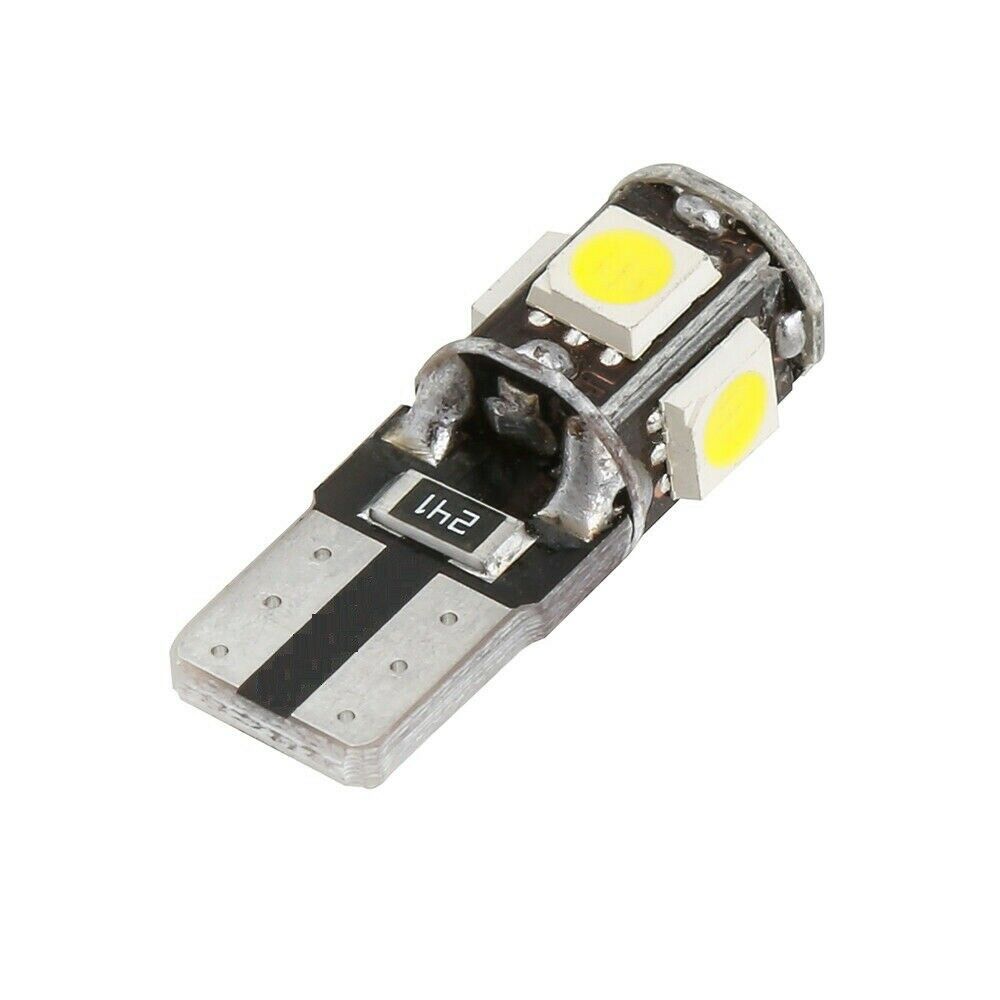 6Pcs T10 168 194 W5W 5 SMD White Led Canbus Error Free Car Side Wedge light Bulb