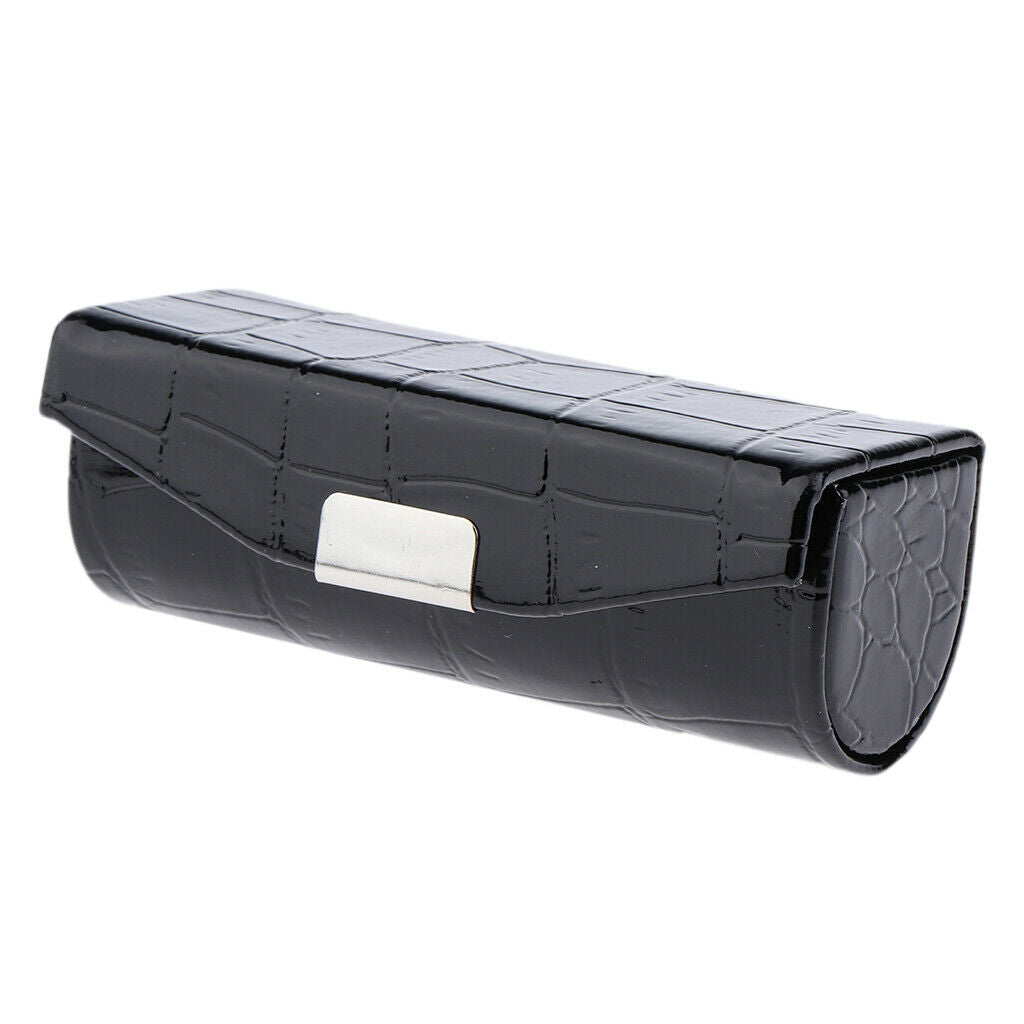 Portable Lipstick Case with Mirror Jewelry Stamps Box Retro Stone Alligator