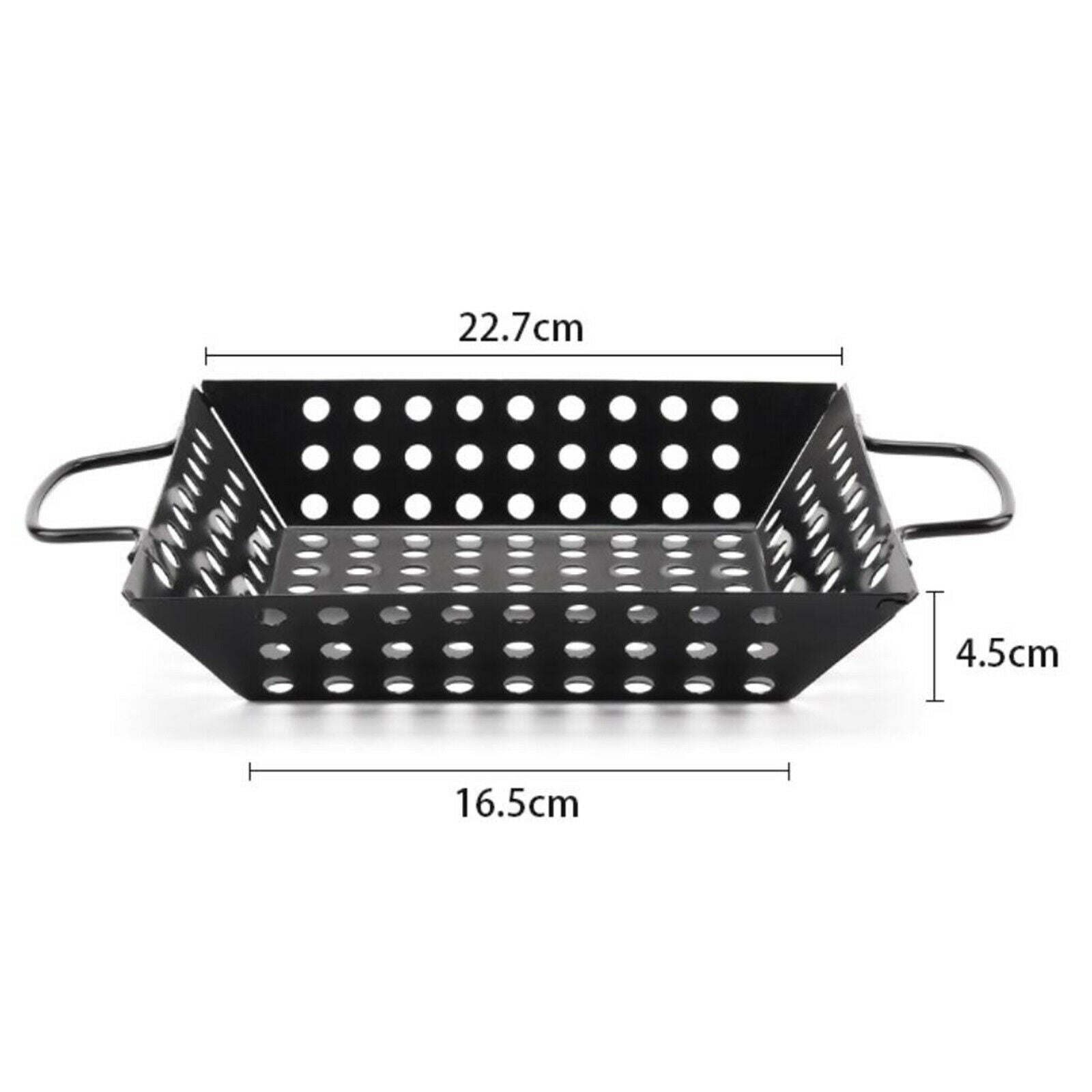 Square Nonstick BBQ Pans Grill Basket Grill Vegetables Fish Meat Seafood