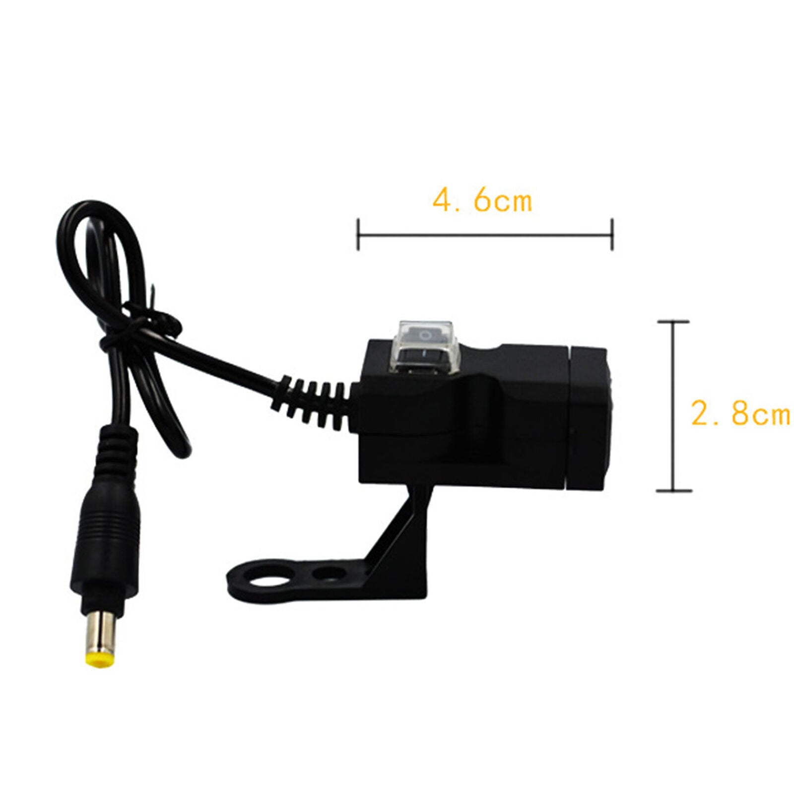 12V/24V Motorcycle Motorbike Dual USB Charger Phone Power Socket With Switch