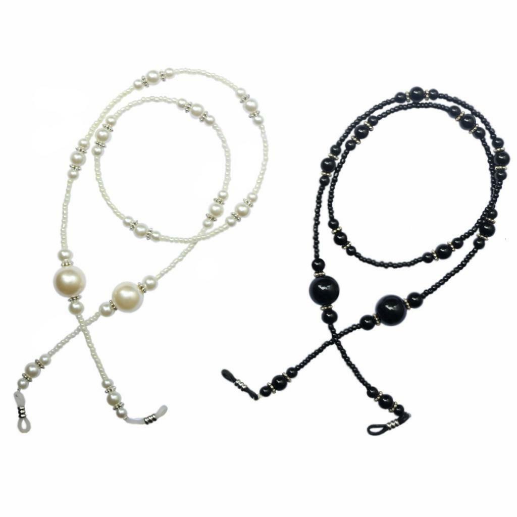 2Pcs 68cm Eyeglasses Rope Beaded Eyewear Chain Holder Unisex Accessories