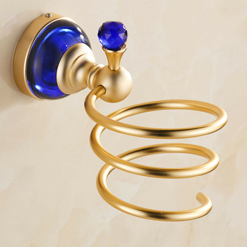 Hair Dryer Blower Holder Storage Self Rack Stand Hanger Organizer Holder Blue