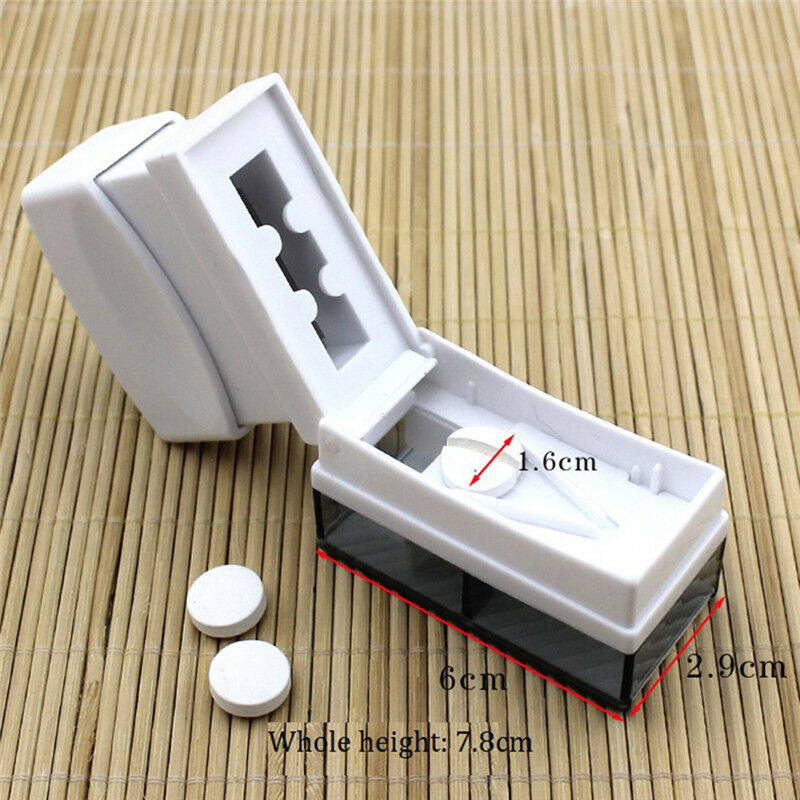 Pill Cutter Splitter LJvide Storage Medicine Cut 1/2 1/4 LJvide Storage Bo.l8
