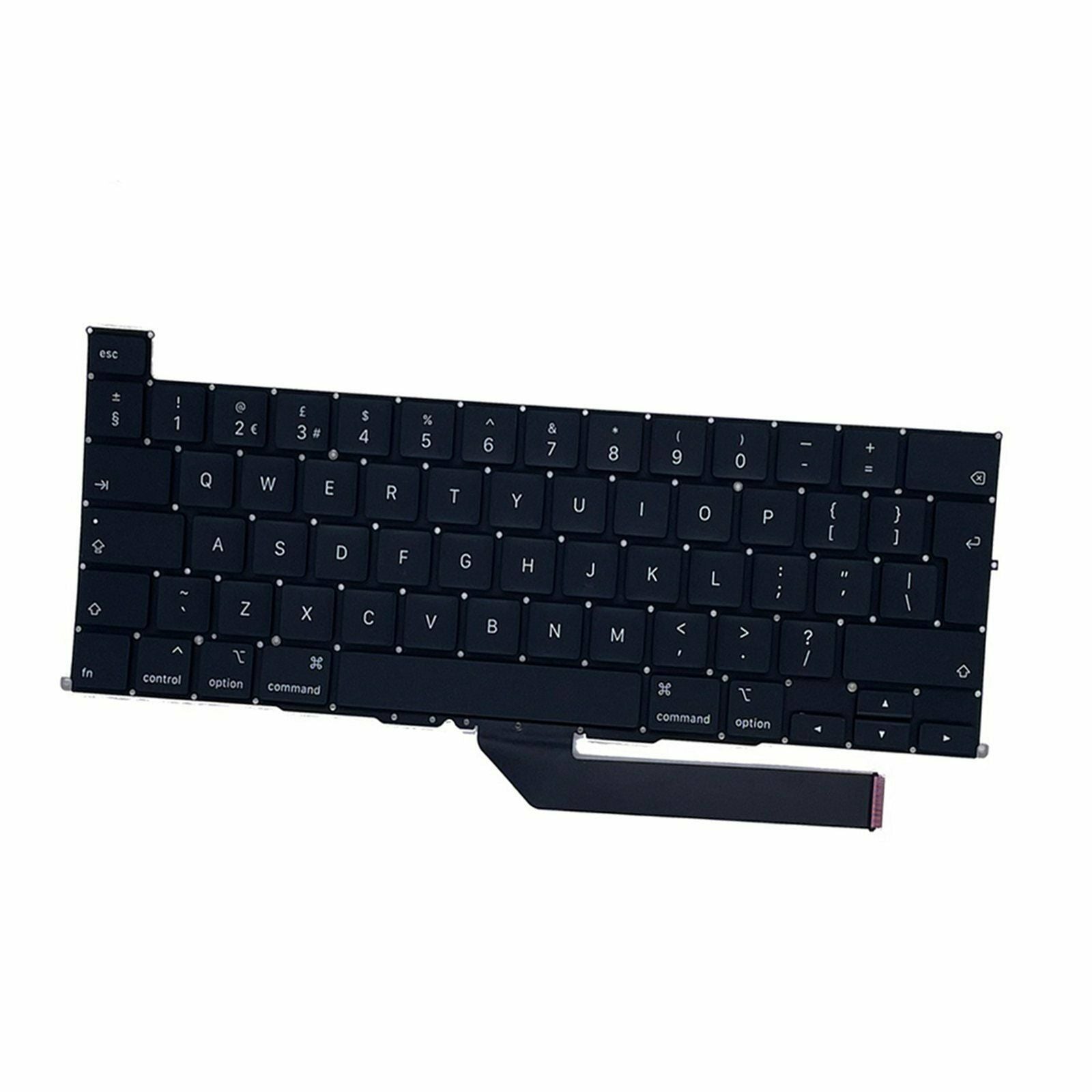 1Pcs Replacement Keyboard UK Layout For Macbook Pro A2141 16" 2020 Black