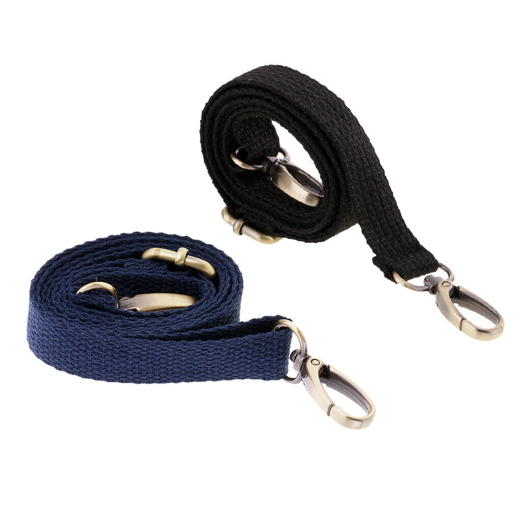 2x Canvas Adjustable Handbag Strap Replacements Bag Crossbody Bag 120cm