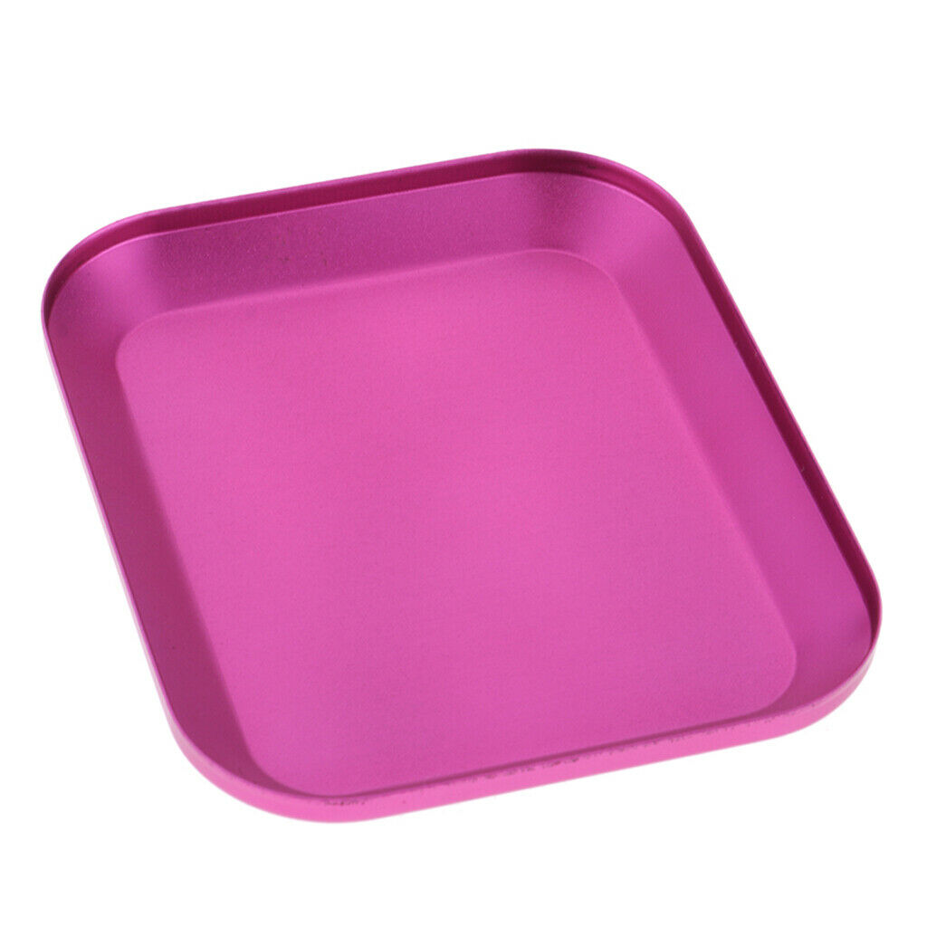 Aluminium Alloy Magnetic Screw Tray Plate for RC Car Repair Tools Rose Red