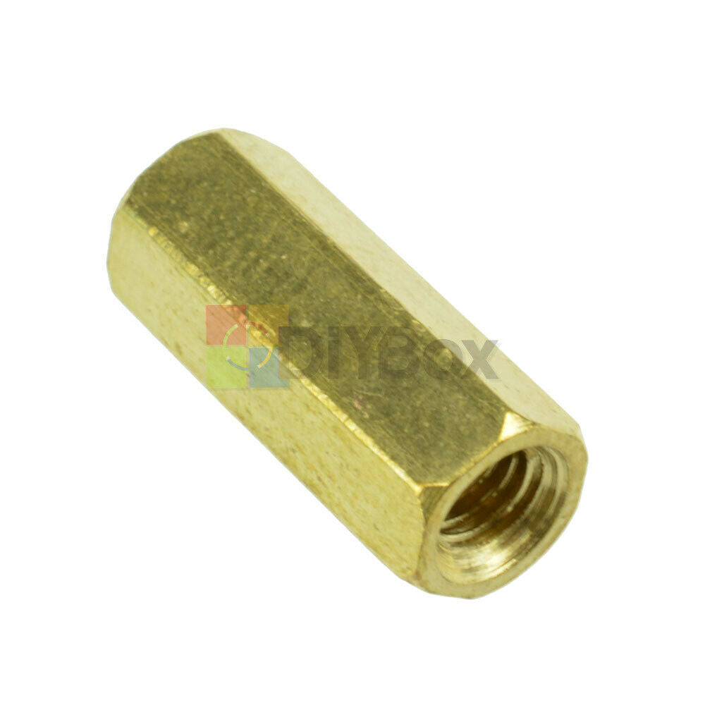 50Pcs Female Brass M3 12mm M3*12 PCB Boards Hex Screw Net Nut Standoff Spacer