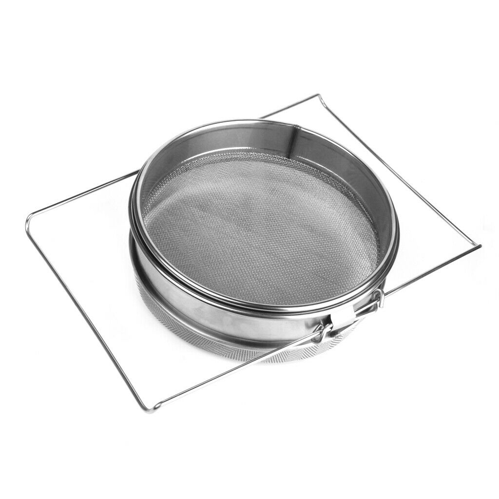 1 Set Double Sieve Honey Filter Strainer Beekeeping Equipment Tools New