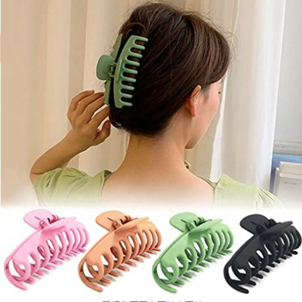4Pcs Hair Claw Clips Matte Nonslip Large Stronging Hold for Thick Hair Claw Clip