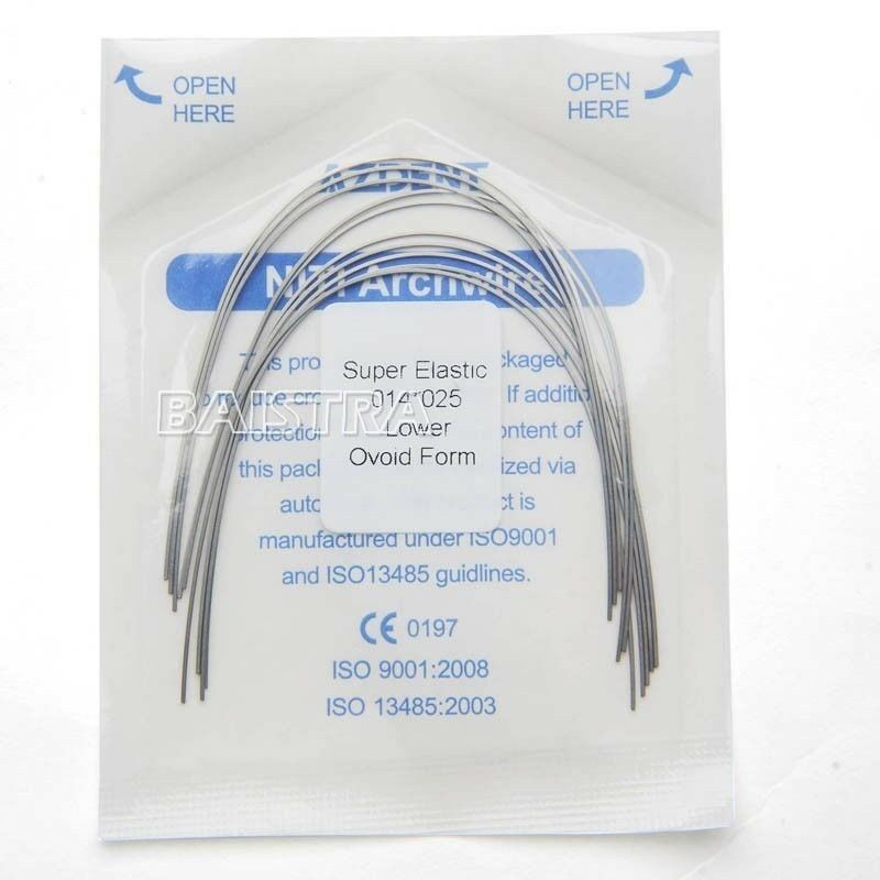 100Packs Orthodontic Dental Super Elastic Niti Rectangular Ovoid Arch Wires SALE