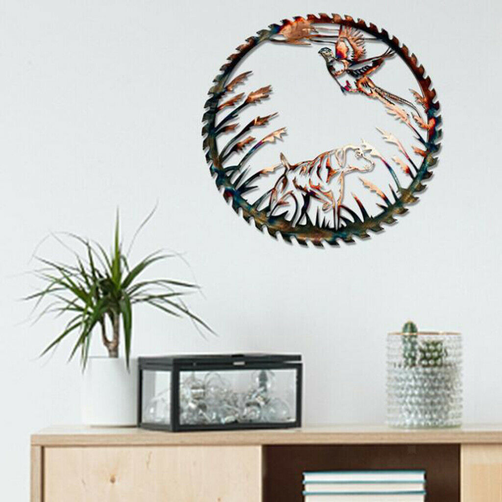 10 Inch Iron Metal Wall Hanging Art Sculpture Animals Bedroom Decoration