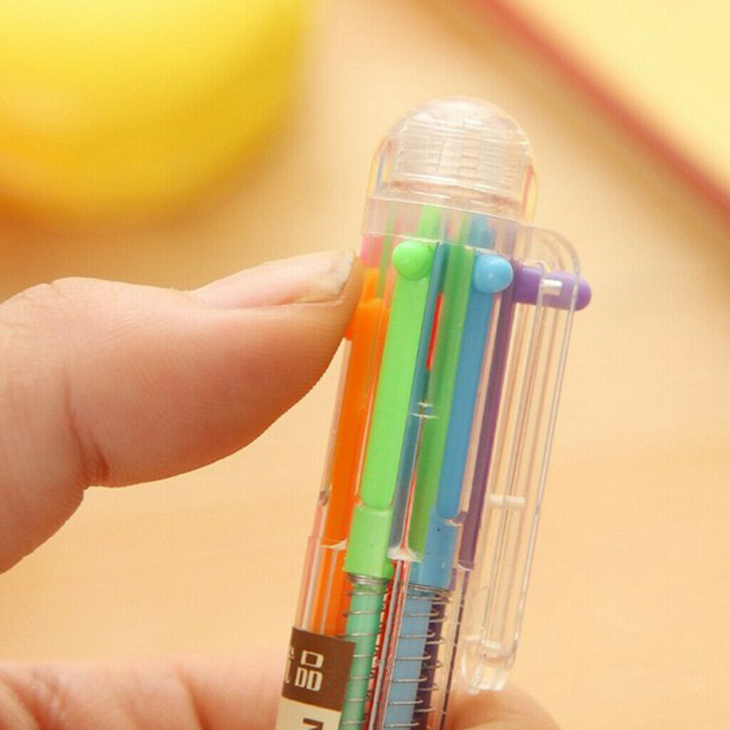 6-Color Cute Cartoon Style Ballpoint Pen School Offices Pens Stationery