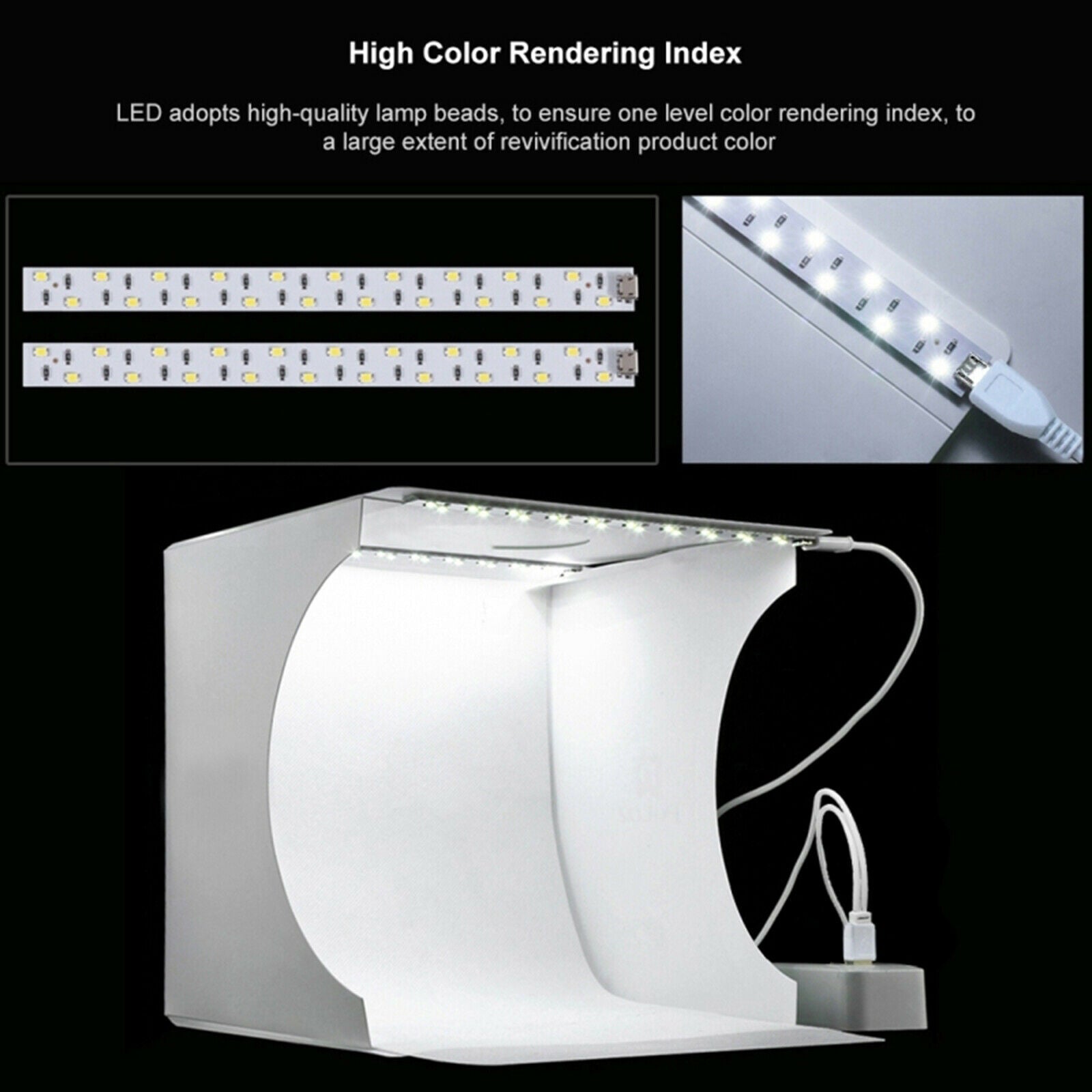 Photo Studio Photography Lighting Tent Light Room Cube Mini Box + Backdrops
