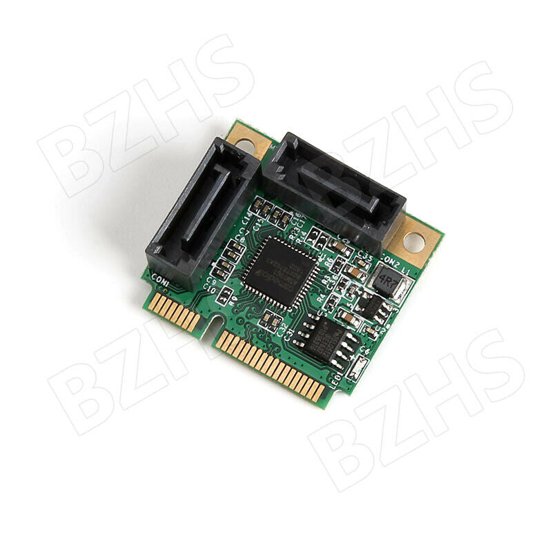 Mini PCI-Express to 2 Ports SATA 3.0 III 6Gb/s Expansion Card Single Chip