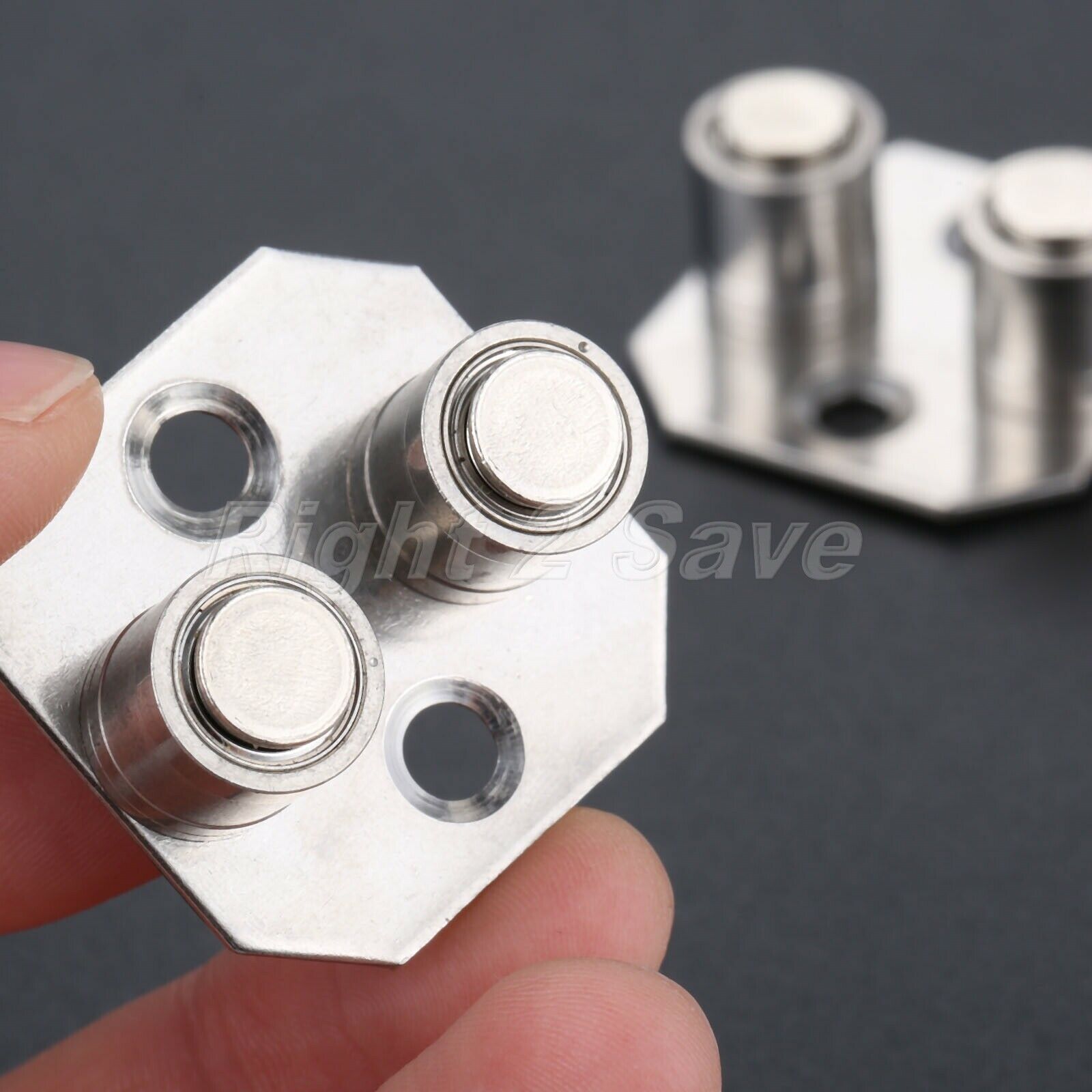2Pcs Wooden Sliding Door Cabinet Limiter Two-wheel Rail Guide Locator Stopper