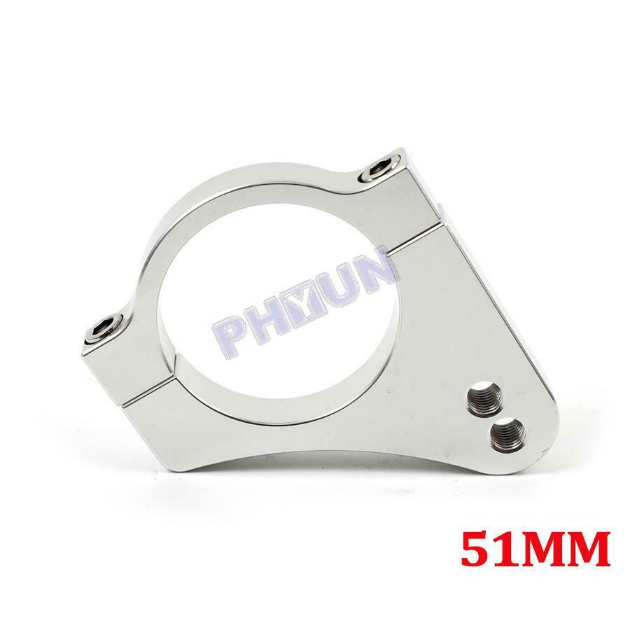 51mm Motorcycle Steering Damper Fork Frame Mounting Clamp Bracket Aluminum Alloy