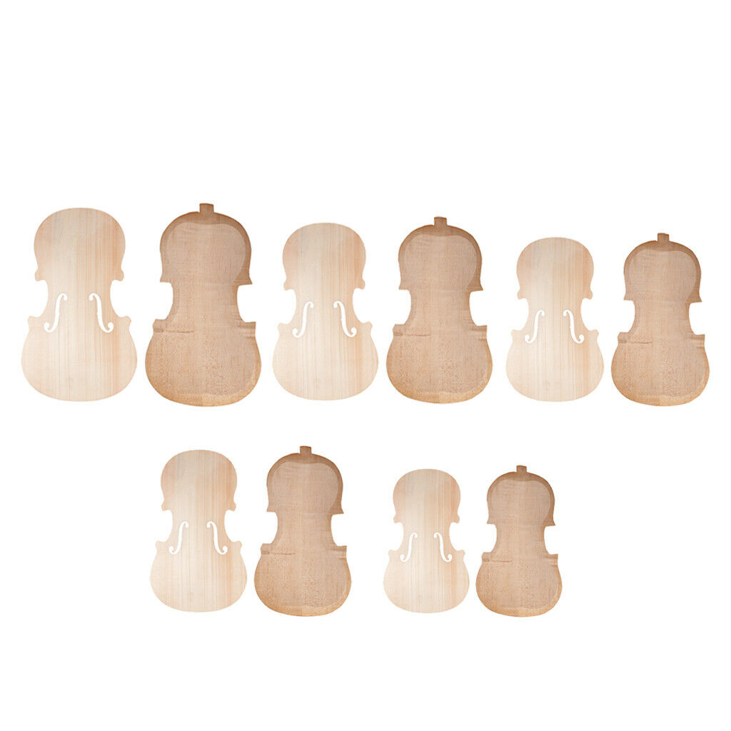 Handmade 4/4 Violin Top Panel with Back Panel for Violinist Luthier DIY