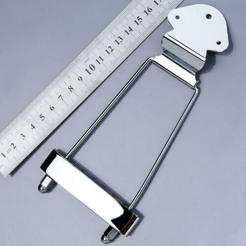 Chrome-plated trapezoid tailpiece bridge for 6-string LP guitar parts