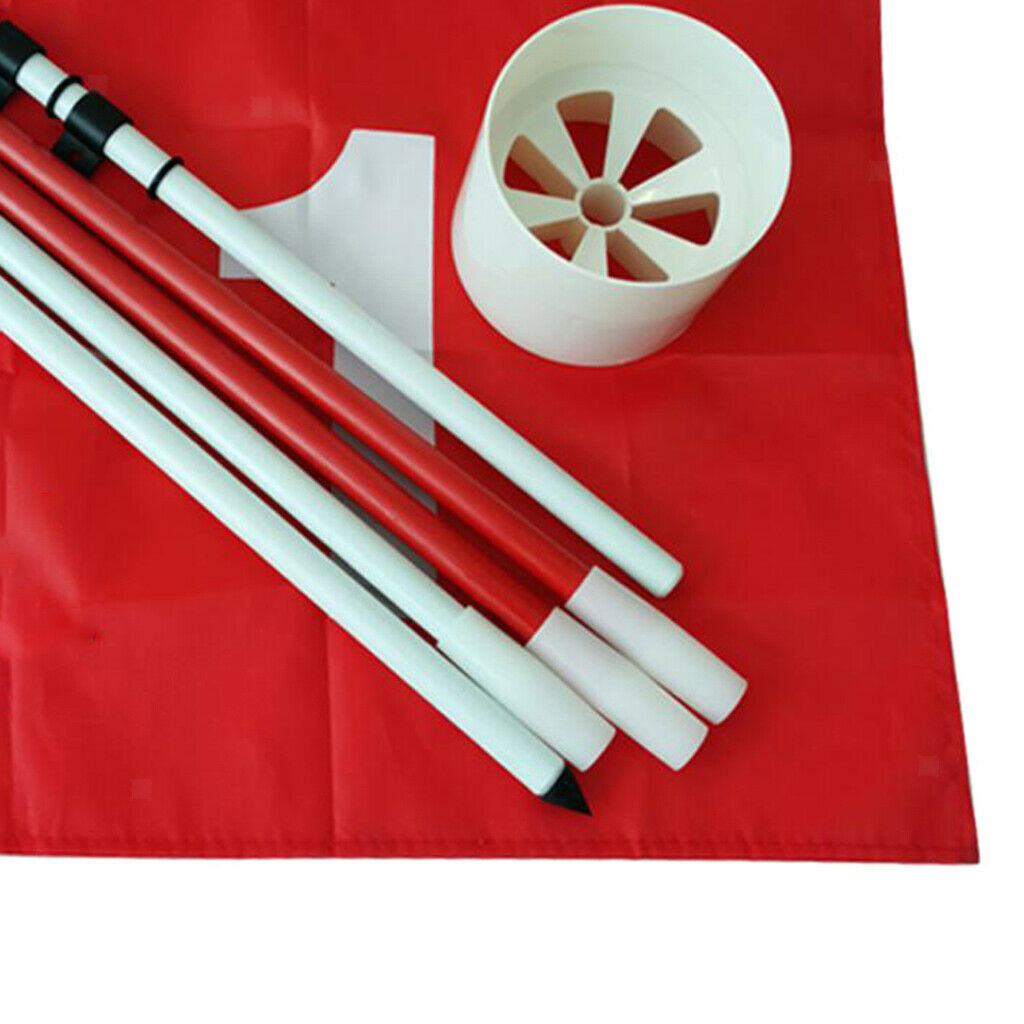 Golf Flag Stick Garden Cup Flagstick Course Range Golfing Mark Flags Set