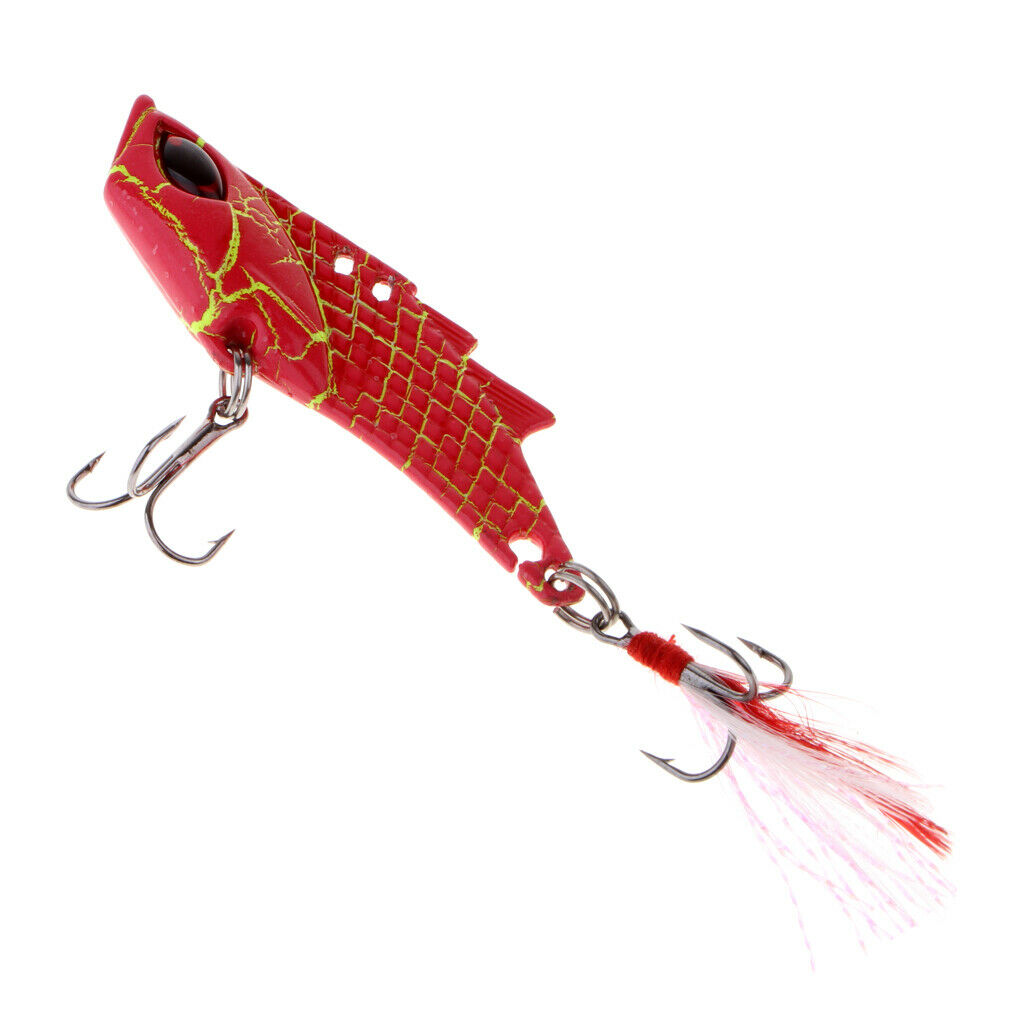 Metal Vibration VIB Fishing Lure Spinner Spoon Hard Bait Crankbaits Red