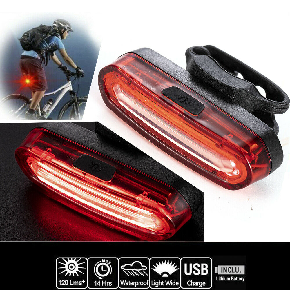 4 Mode USB Rechargeable Bike Tail Light Bicycle MTB Cycling Warning Rear Lamp UK