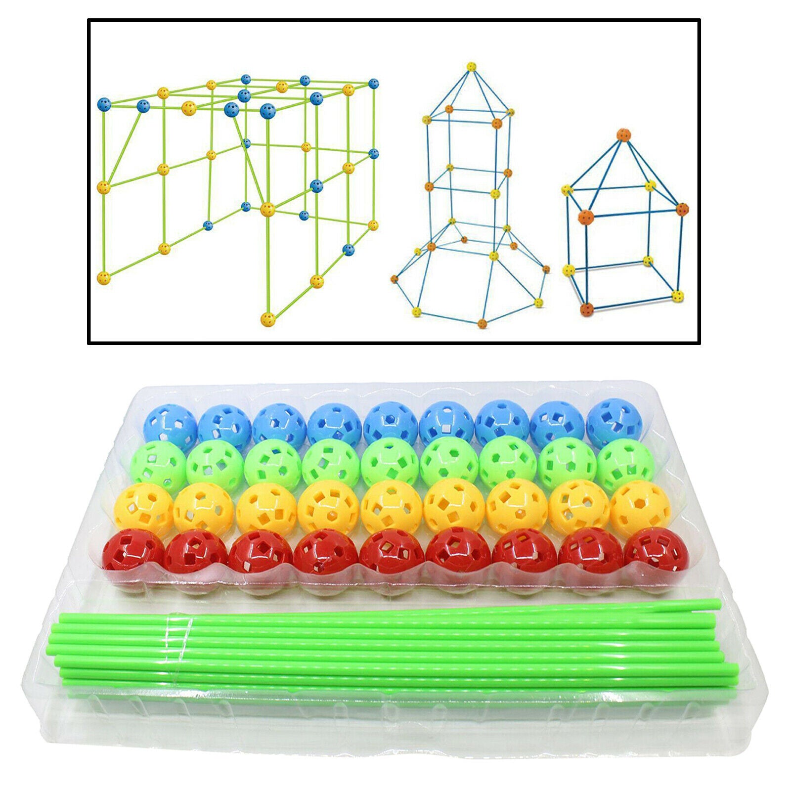 Creative Construction Fort Building Kit Indoor Outdoor Tunnel Castle Builder
