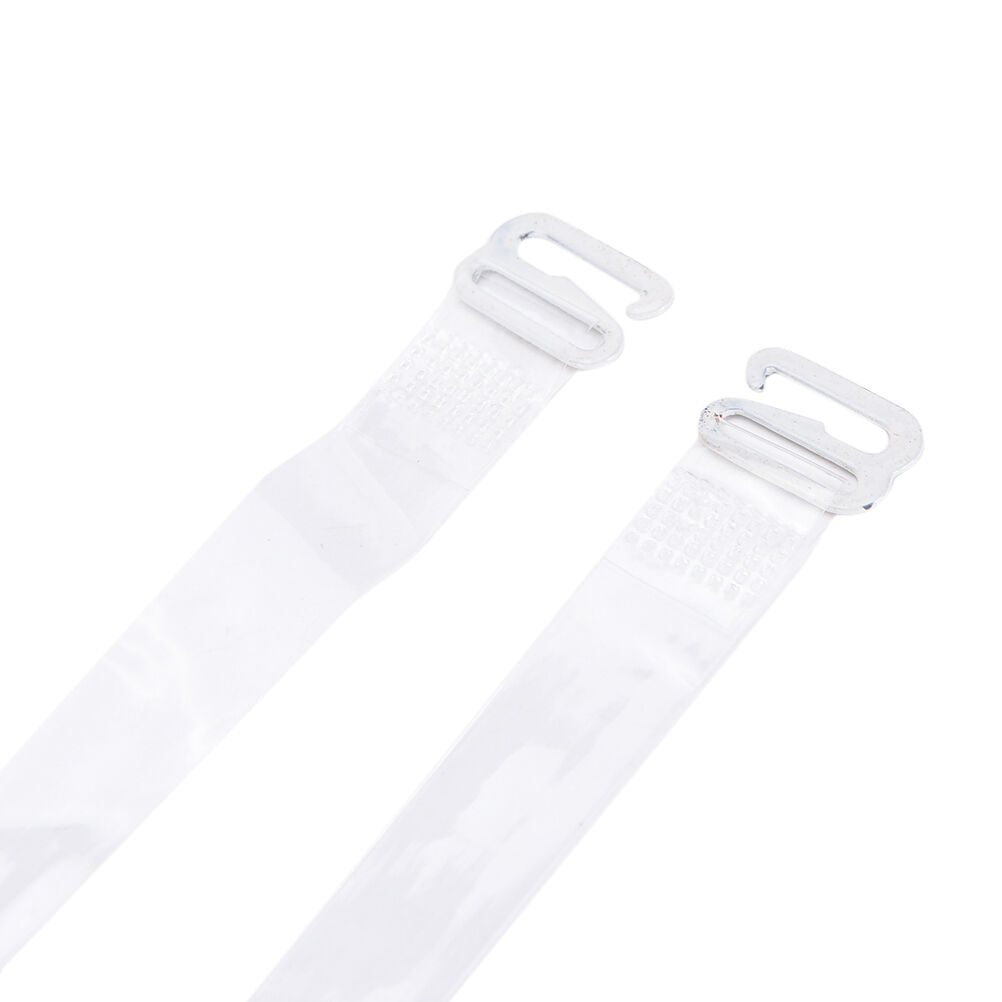6 Pairs Transparent Plastic Bra Straps Invisible Adjustable Detachable Cl_DD
