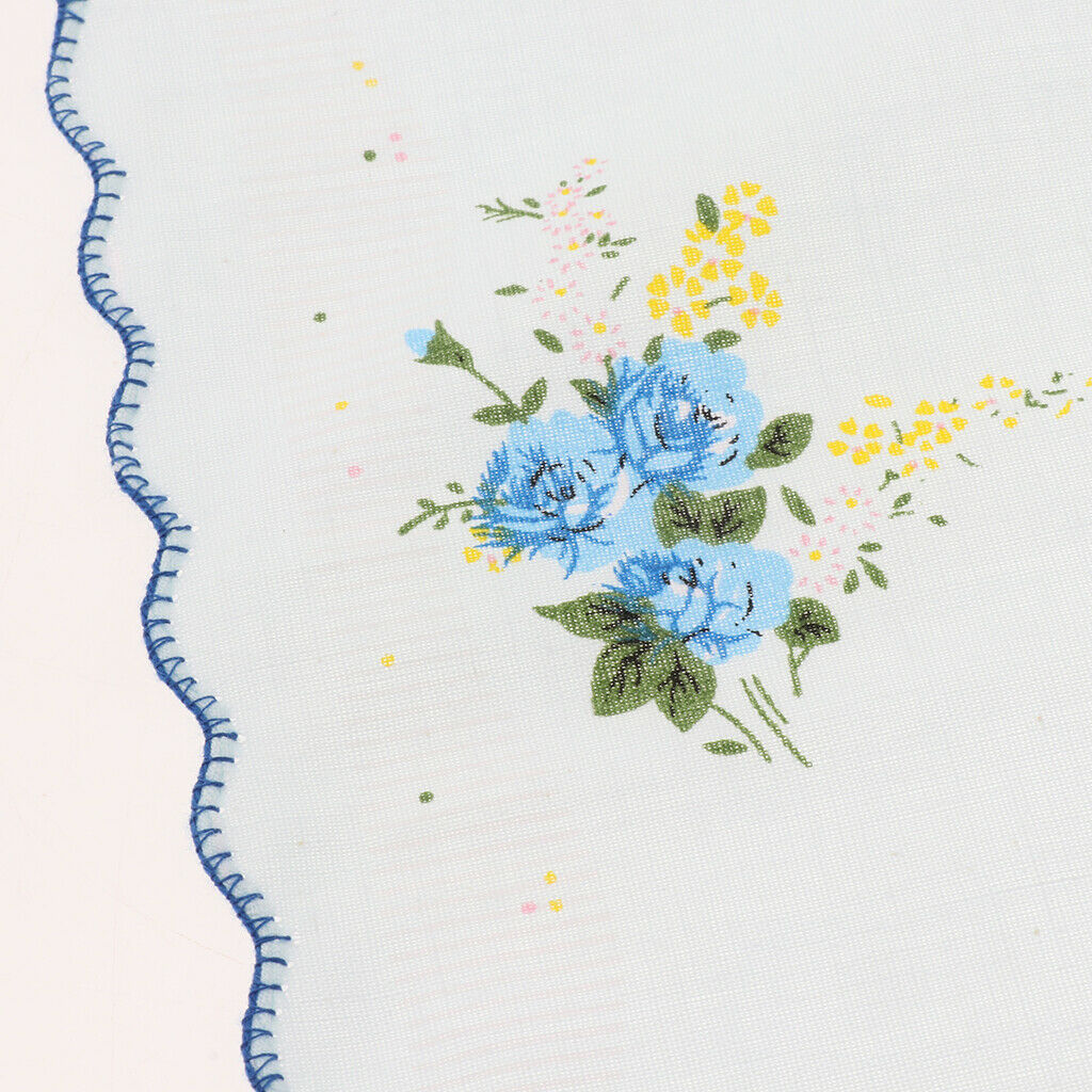 10 Pack Women's Assorted Handkerchiefs Floral Printed Hankies Pocket Square