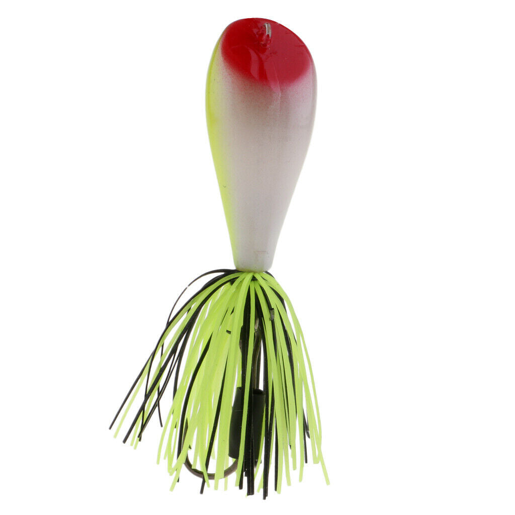 Frog Fishing Lures Soft Topwater Frog Crankbait with Threads Skirts Yellow
