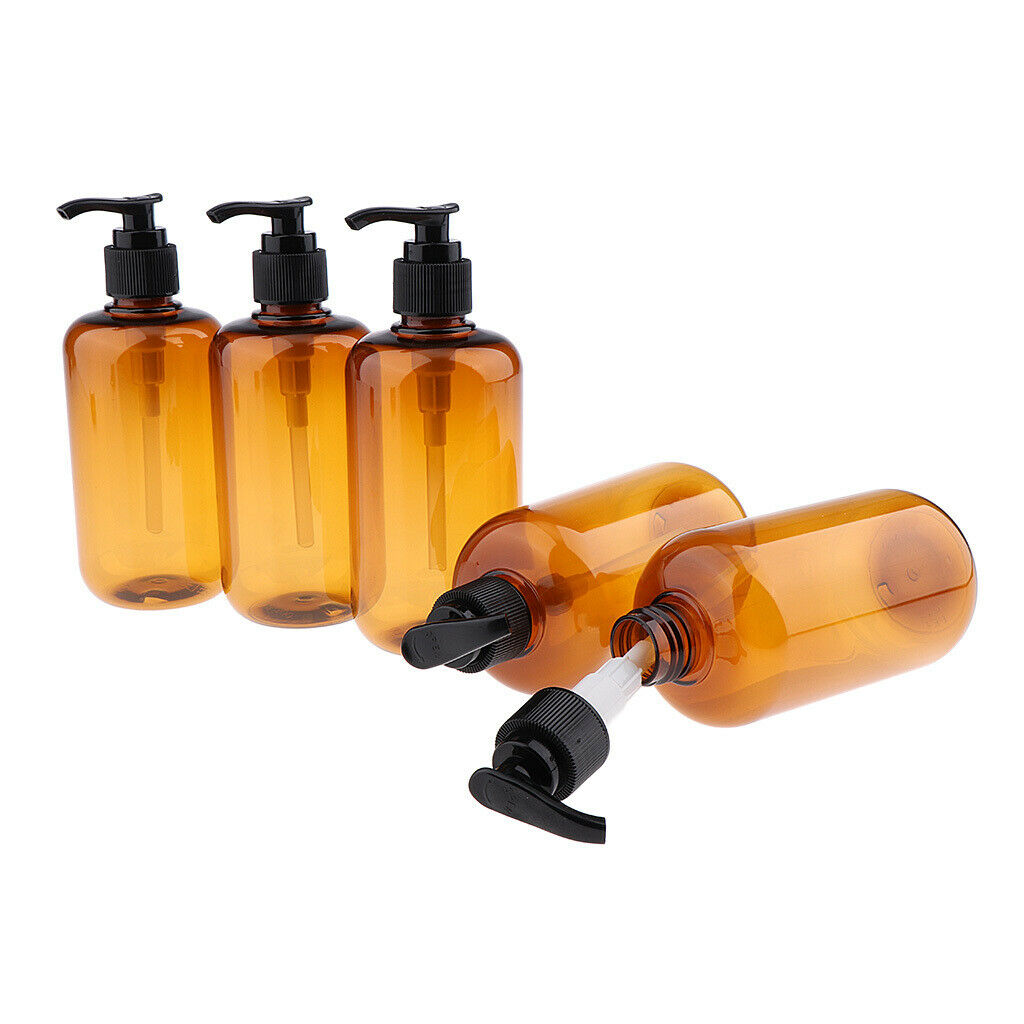 Pack 20 200ml+300ml Plastic Pump Bottles Travel Liquid Shampoo Containers