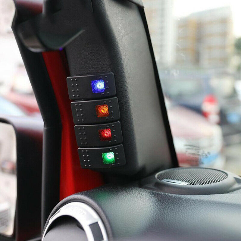 Black Left Side A-Pillar Rocker Switch Pod Panel Fit For Jeep Wrangler JK Pretty
