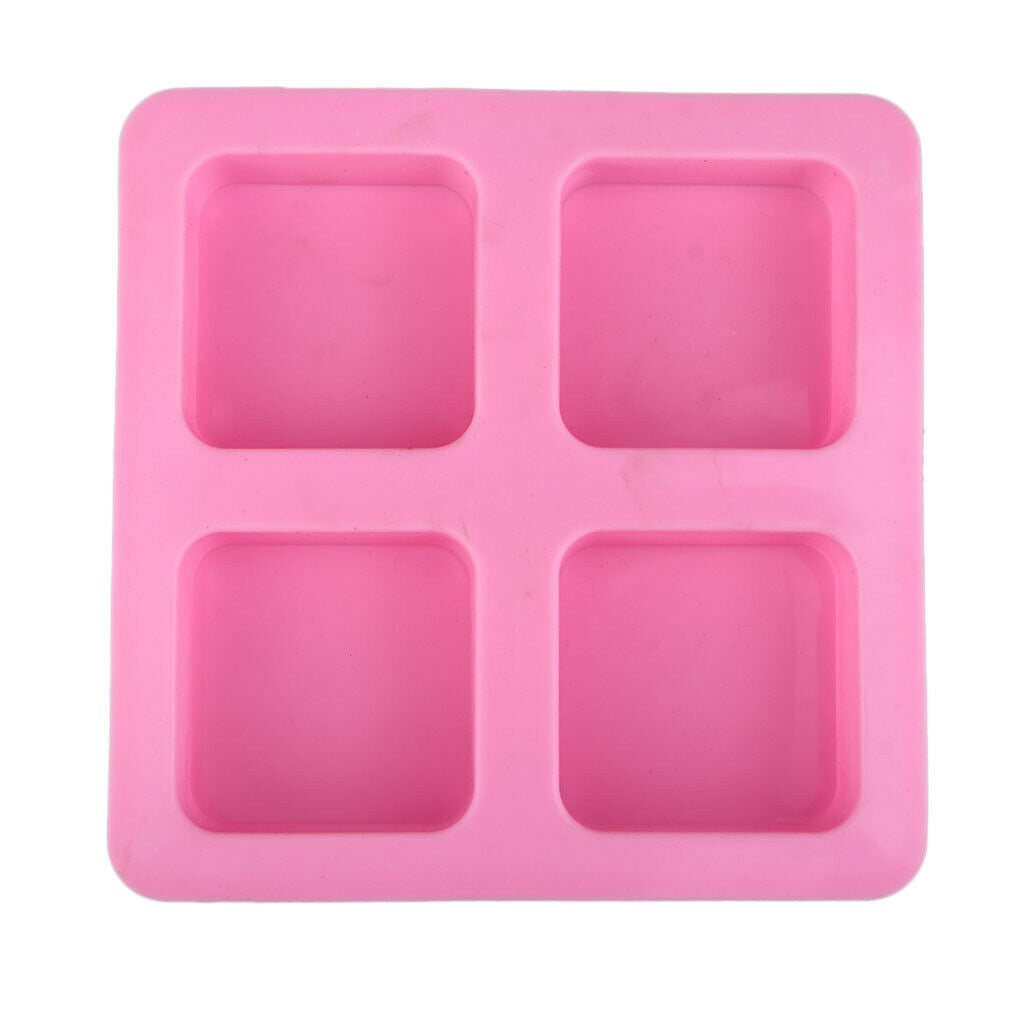 1 sets / 4 pieces square chocolate molds silicone soap mold