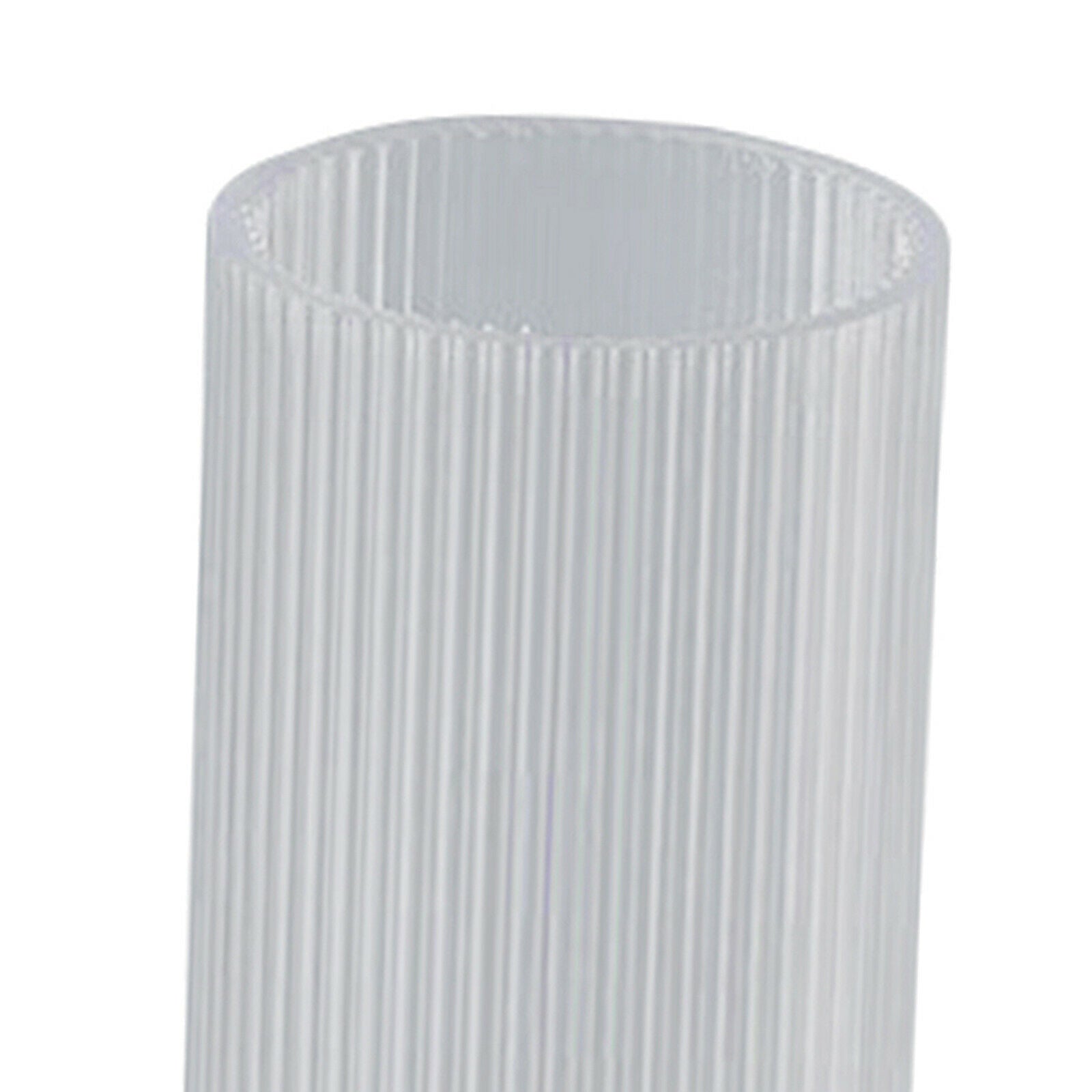 2x Clear Candle Molds Large Round Cylinder Rib Aroma Wax Candle Making DIY