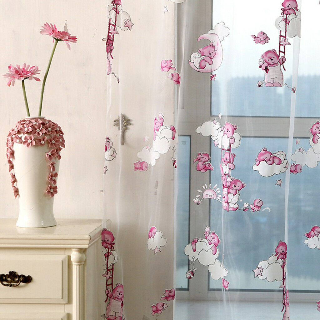 Kids Room Sheer Gauze Window Voile Curtain Tulle Drape Panel 39x79inch