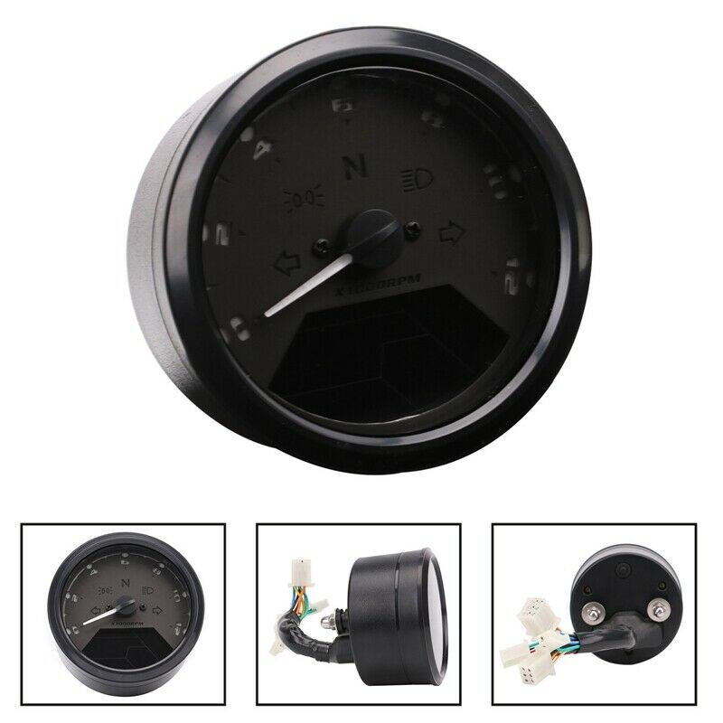 8-18V Universal LCD Digital Tachometer Speedometer Odometer Motorcycle MotorbiD7