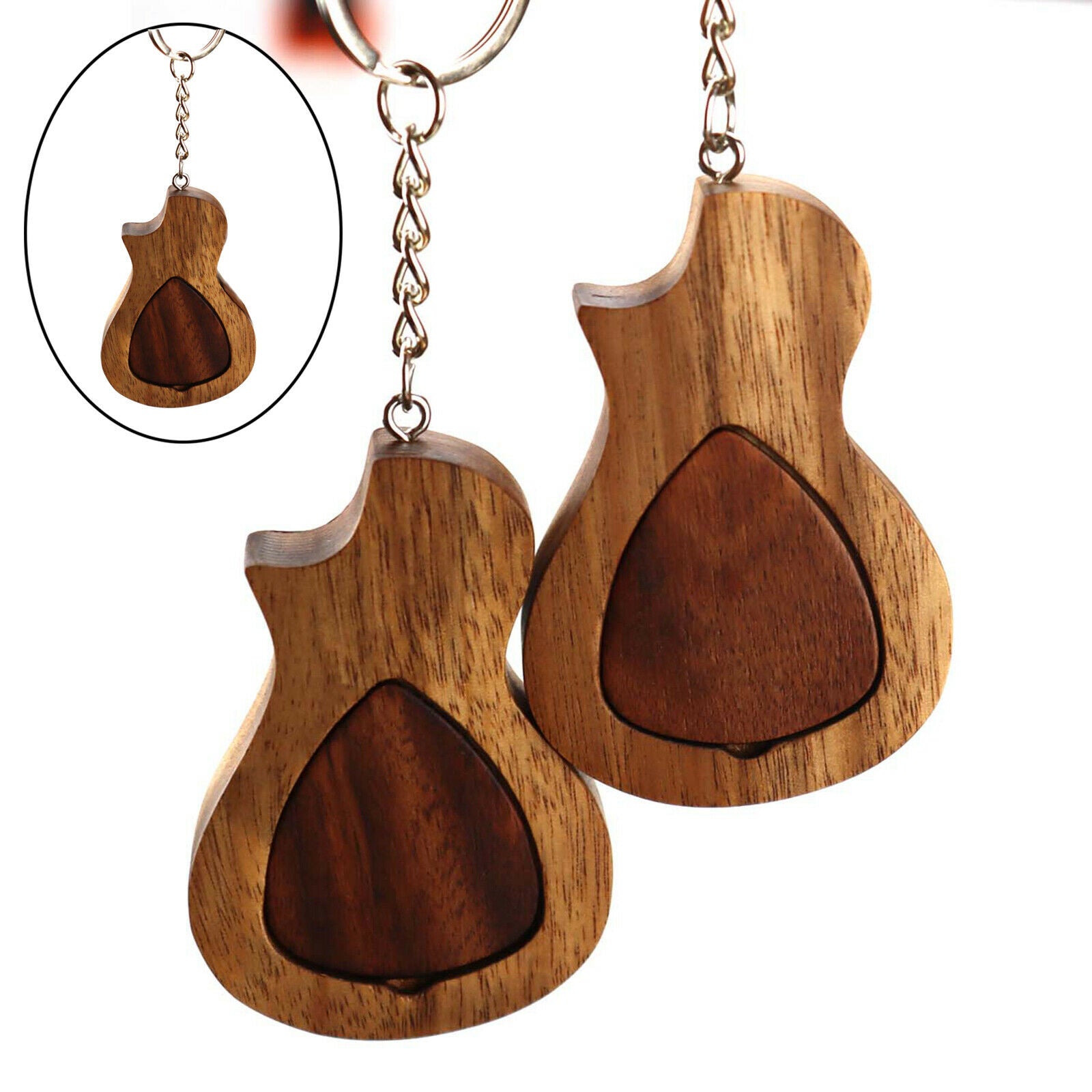 Ukulele Guitar Plectrum Case with 1 Guitar Picks Collection Key Buckle