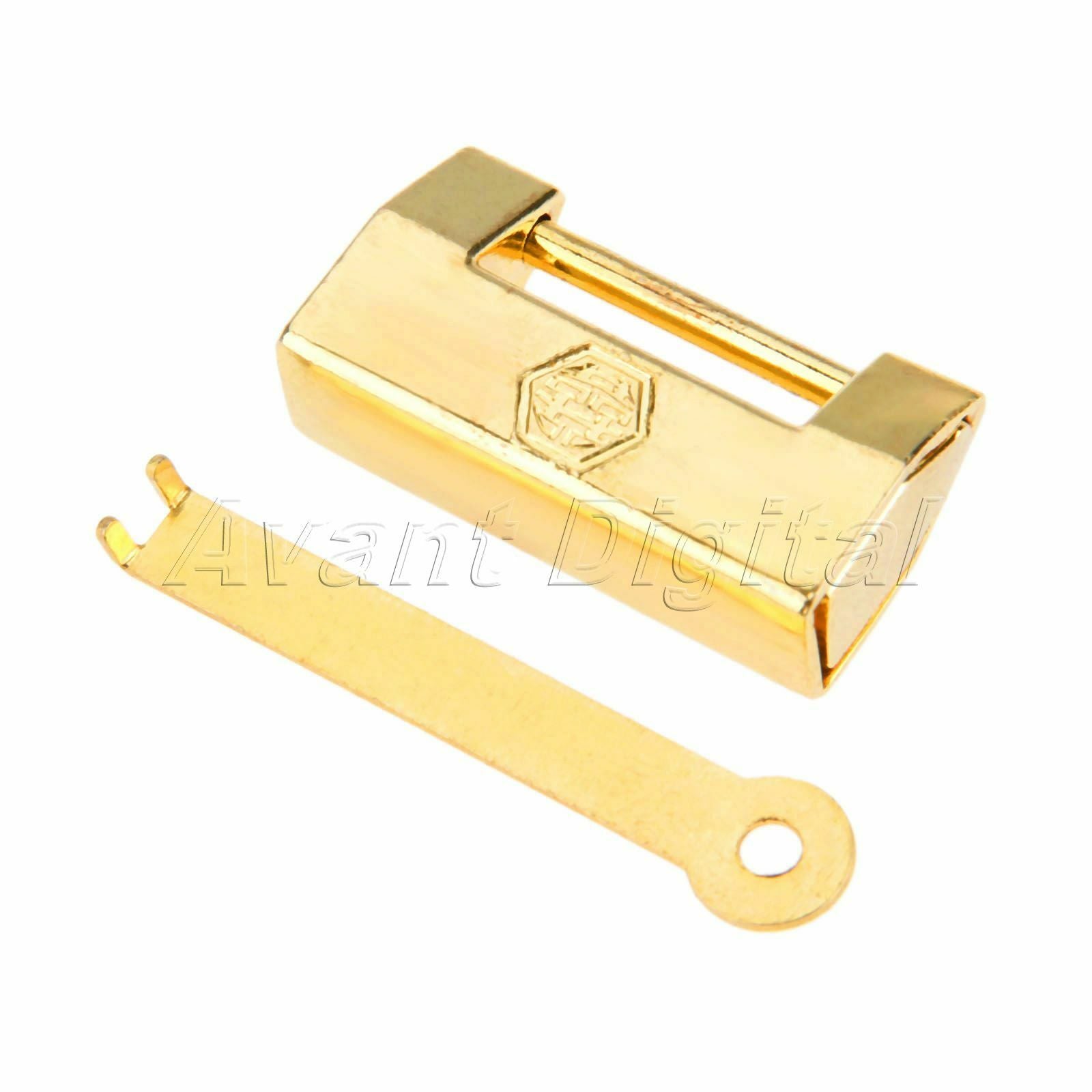 Chinese Old Style Lock Padlock Wood Chest Jewelry Box Suitcase Hardware Decor