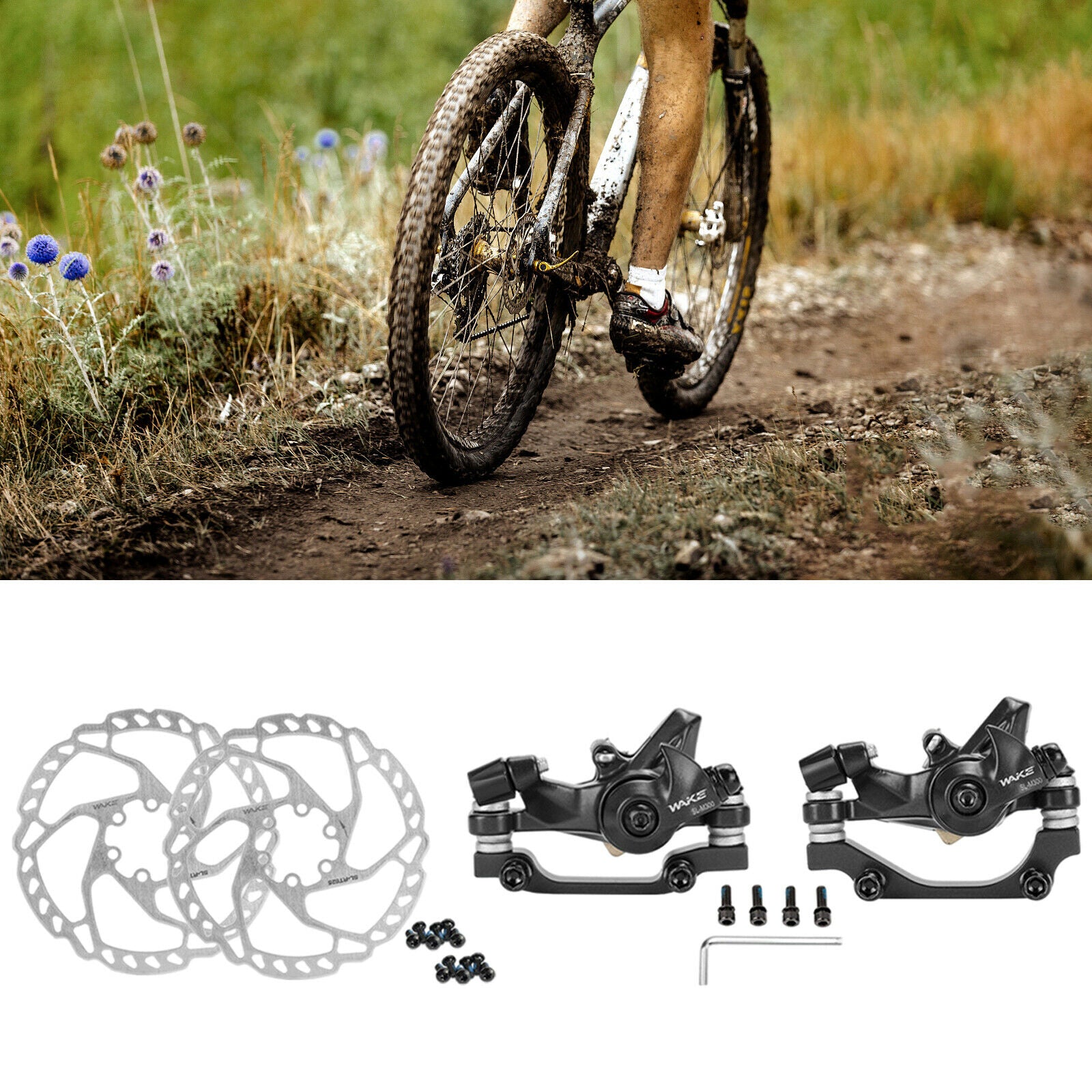 Bike Disc Brake Kit Caliper 160mm Rotors Mechanic Tool Mountain Bike MTB