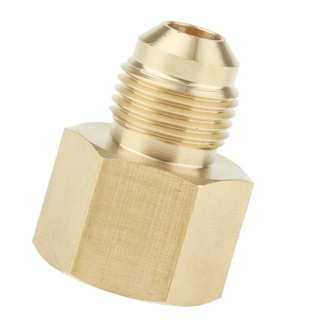 Brass 3/8"  By 1/2" NPT Connect Tube Fitting Adapter For Gas Heater