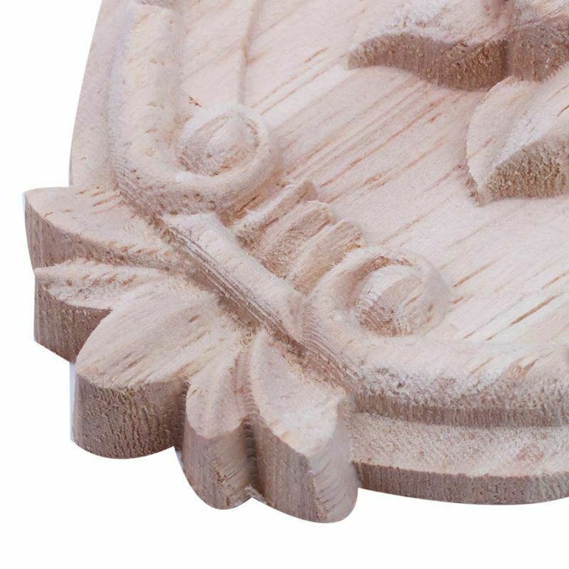 Retro Wood Ornament Applique Carving Ornament for Cabinet Door Furniture DecorD1