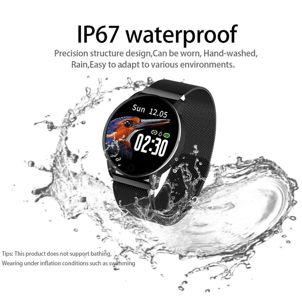 Smart Watch Outdoor Sport Fitness Tracker Bracelet Bacd Black (Steel)