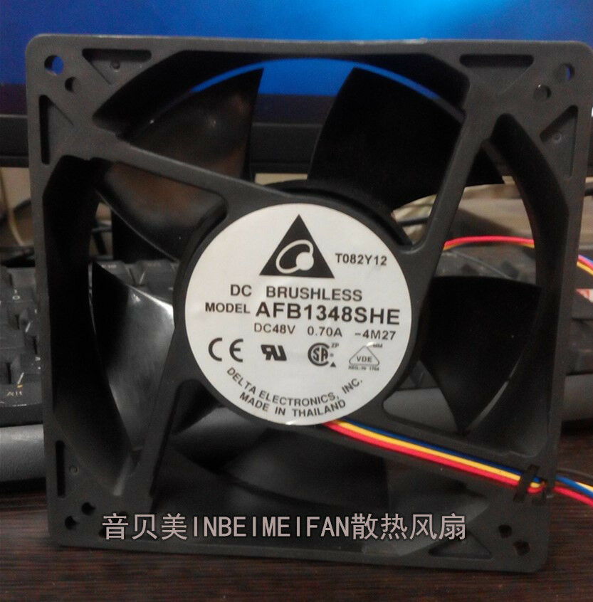 For 1Pcs Delta AFB1348SHE 48V 0.70A 13CM 12738 four-wire cooling fan