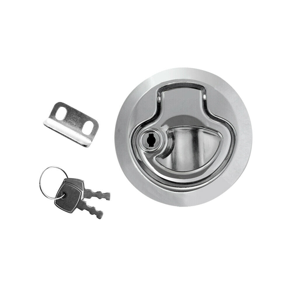 1 Piece Zinc Alloy Chrome Finished 2" Marine Boat Deck F Latch Pull Latch