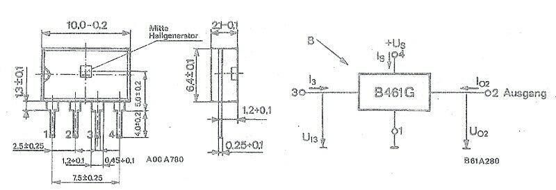 [10pcs] SAS261S B462G_Hall Switch SIL4