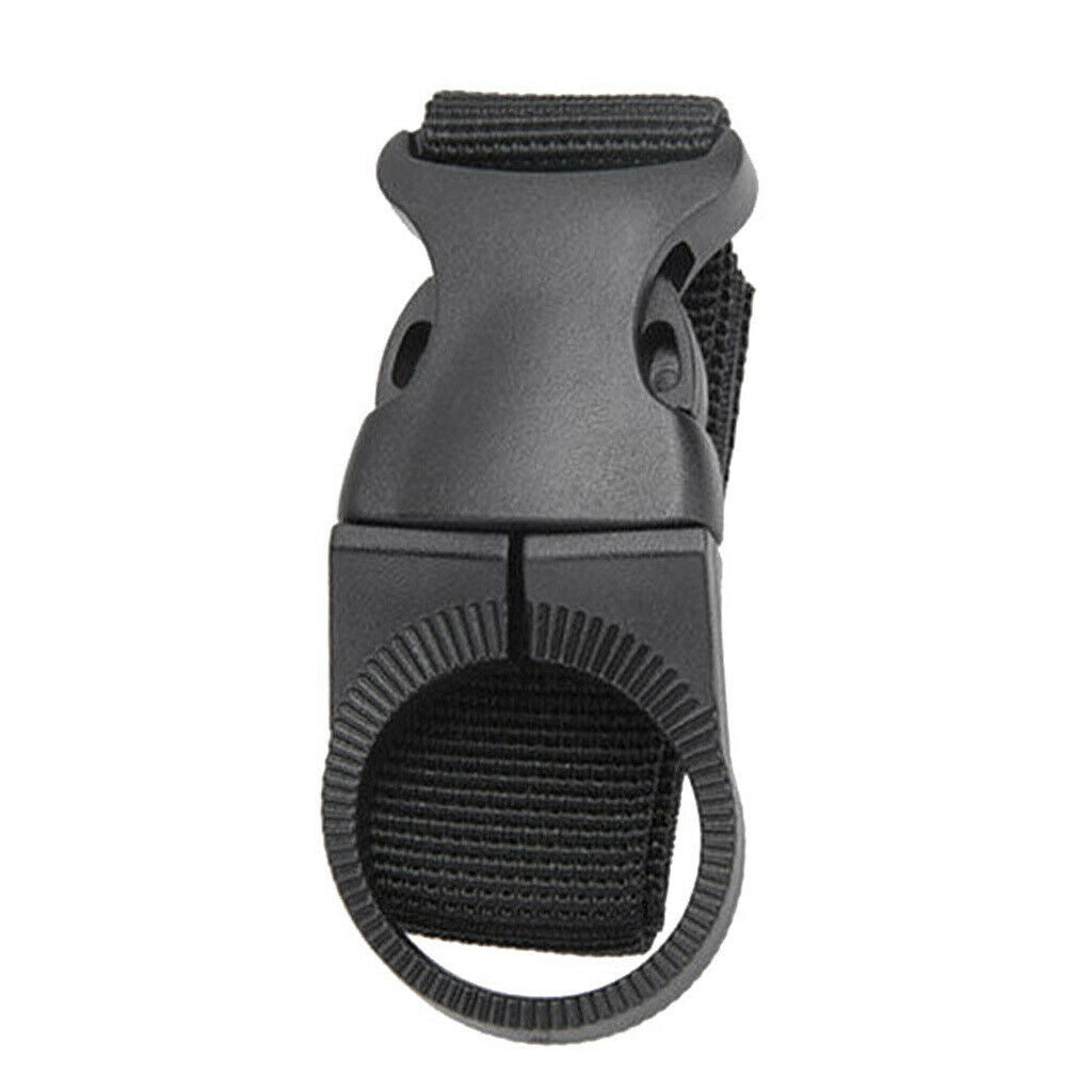 8X Nylon Molle Hanging Strap Webbing Buckle Clip Water Bottle Hook Belt  Black