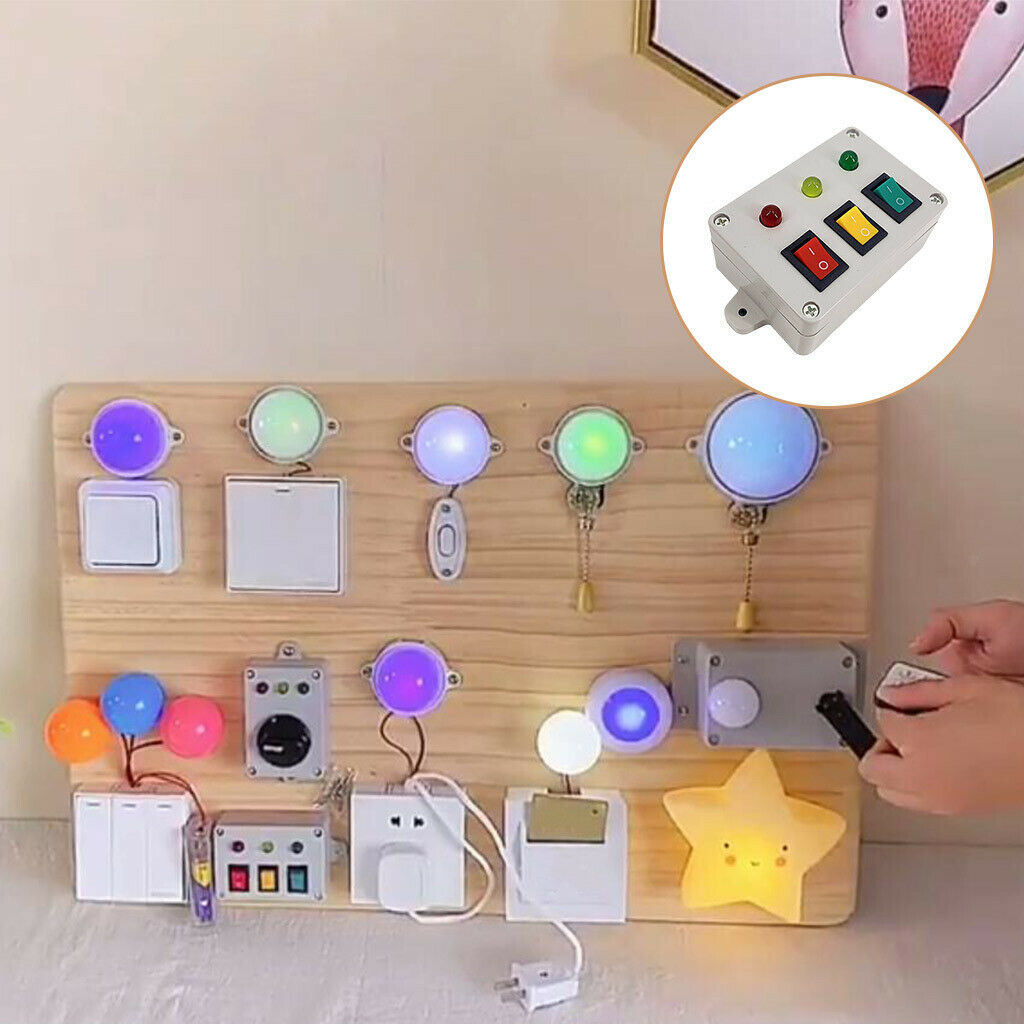 Mini DIY Busy Board Kit Traffic Light Stop Light With Switch Montessori Toys