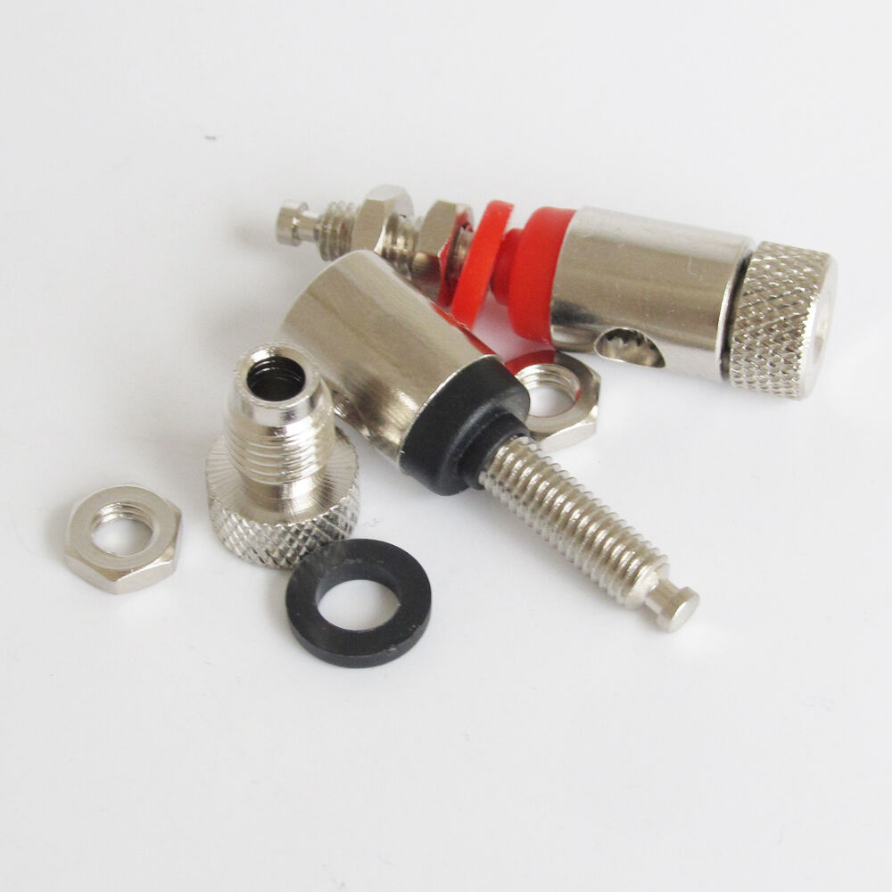 20pcs 4mm Nickel Plated Binding Post Banana Plug Amplifier Speaker Audio Socket