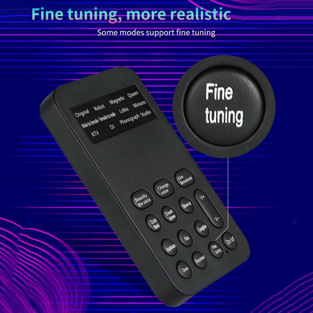 Portable Universal Mini Sound Card Voice Changer Plug Play for Phone Laptop